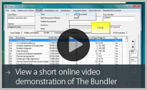 Online Demonstration - View a short online video demonstration of The Bundler